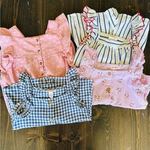 Girls Cat & Jack Summer Tanks and Romper Small 6